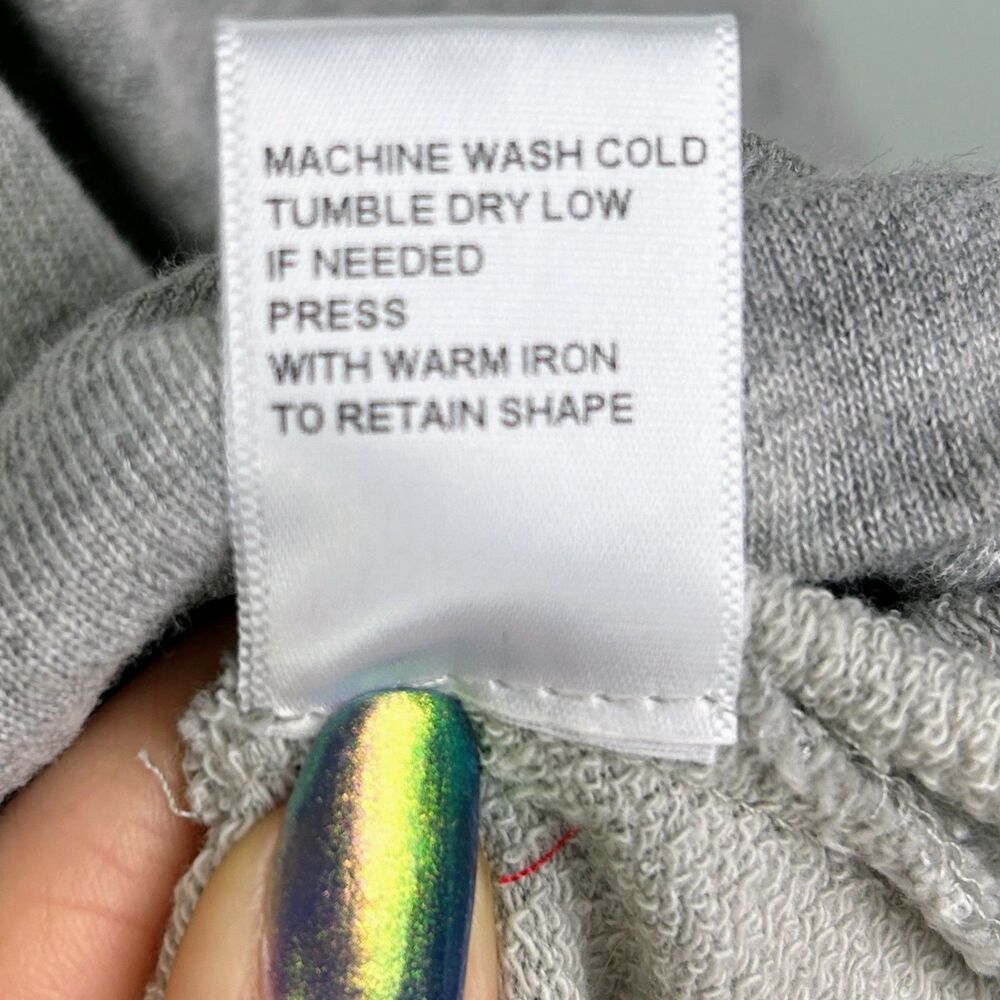 Johnny Was Calme Mira Sweatshirt Hoodie Grey Tie Dye Swirl Drawstring Pockets XS - Picture 13 of 14